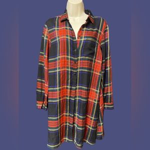 Old Navy Plaid Shirt Dress Sz S